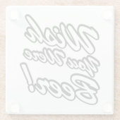 Ik wou dat je bier was! glazen onderzetter (Achterkant)