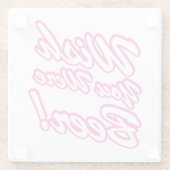 Ik wou dat je bier was! glazen onderzetter (Achterkant)