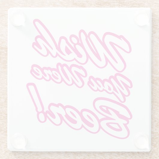 Ik wou dat je bier was! glazen onderzetter (Achterkant)