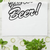 Ik wou dat je bier was! theedoek (Gevouwen)