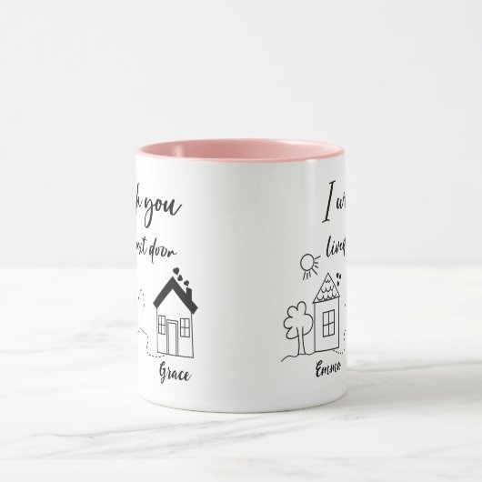 Ik wou dat je ernaast woonde | Beste Vrienden Koff Mok (Midden)