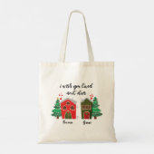 Ik wou dat je ernaast woonde | Kerst Schattige BFF Tote Bag (Achterkant)