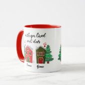 Ik wou dat je ernaast woonde | Kerstvriendschap Mok (Voorkant links)