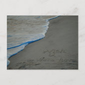 Ik wou dat je hier Beach was Briefkaart (Voorkant)