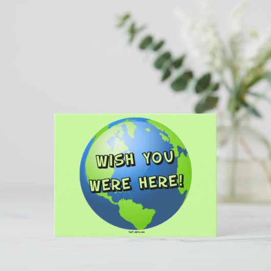 Ik wou dat je hier briefkaart was (Staand voorkant)