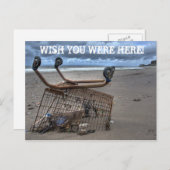 Ik wou dat je hier grappig was briefkaart (Voorkant / Achterkant)