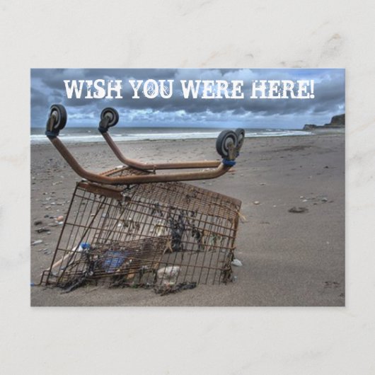 Ik wou dat je hier grappig was briefkaart (Voorkant)