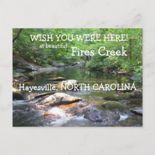 Ik wou dat je hier was bij Fires Creek Briefkaart