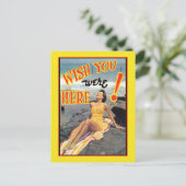 Ik wou dat je hier was! Bikini Beach Briefkaart (Staand voorkant)