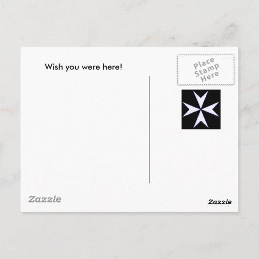 Ik wou dat je hier was briefkaart (Achterkant)