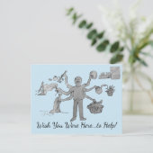 Ik wou dat je hier was briefkaart (Staand voorkant)