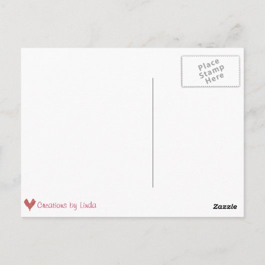 Ik wou dat je hier was, Briefkaart (Achterkant)