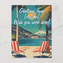 Ik wou dat je hier was!  briefkaart