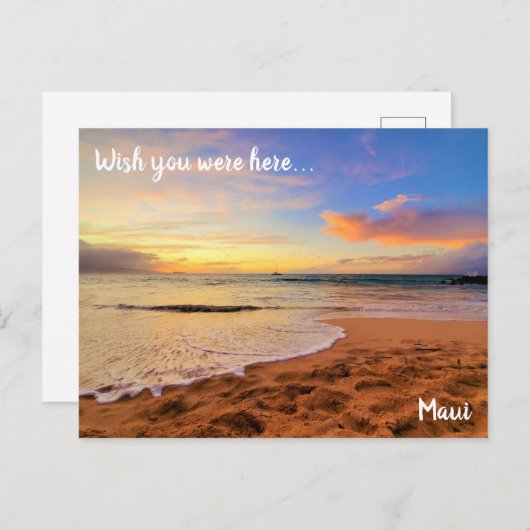 Ik wou dat je hier was. briefkaart (Voorkant / Achterkant)