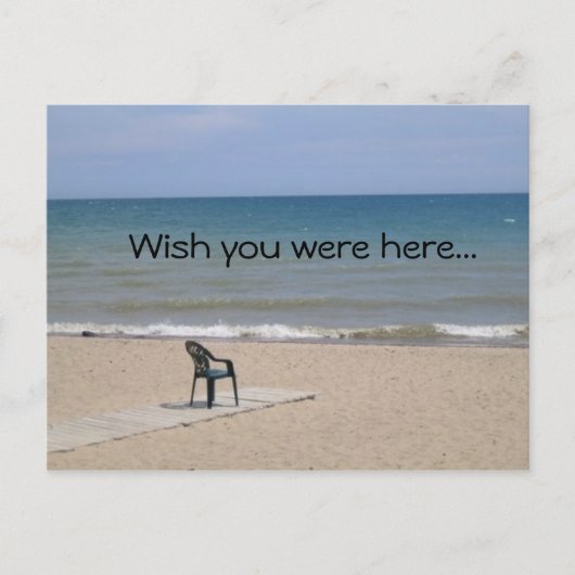 Ik wou dat je hier was... briefkaart (Voorkant)
