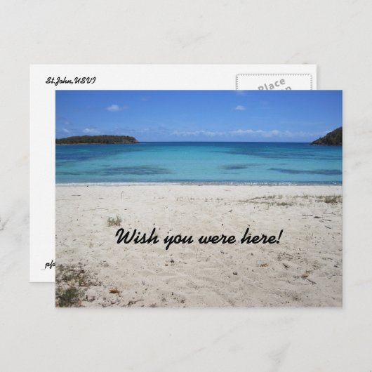 Ik wou dat je hier was. briefkaart (Voorkant / Achterkant)