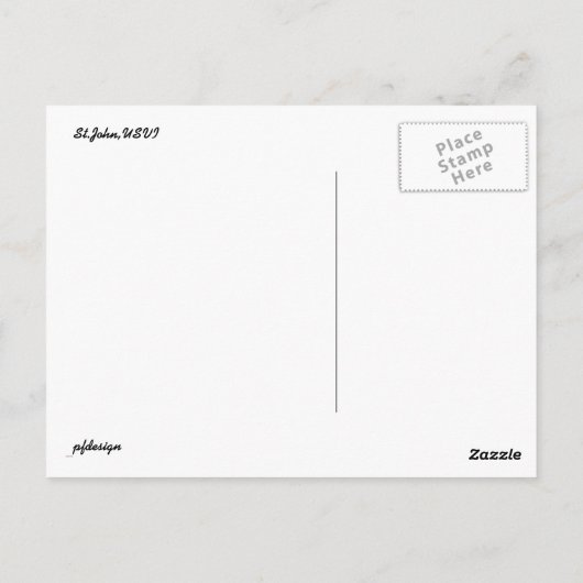 Ik wou dat je hier was. briefkaart (Achterkant)