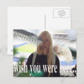 Ik wou dat je hier was briefkaart (Voorkant / Achterkant)
