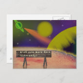 Ik wou dat je hier was briefkaart (Voorkant / Achterkant)