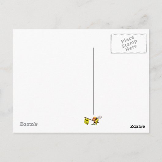 Ik wou dat je hier was briefkaart (Achterkant)