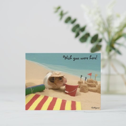 Ik wou dat je hier was! briefkaart (Staand voorkant)