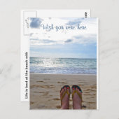 Ik wou dat je hier was briefkaart (Voorkant / Achterkant)