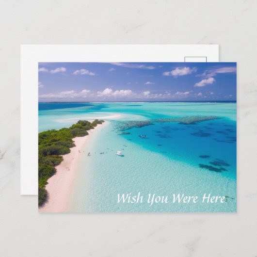 Ik wou dat je hier was briefkaart (Voorkant / Achterkant)