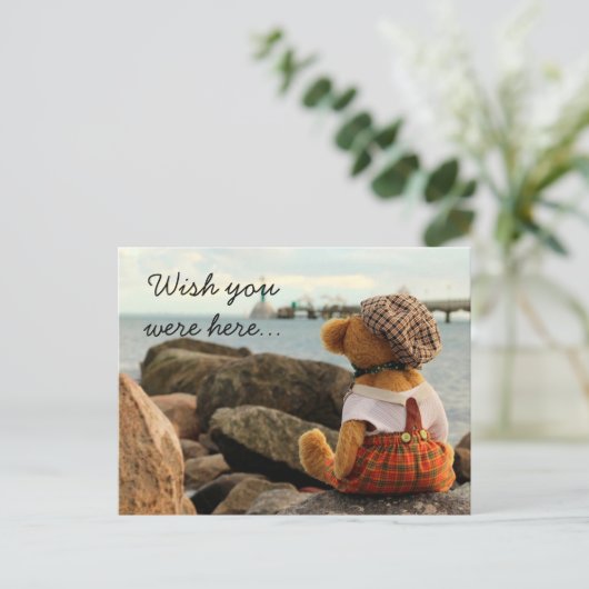 Ik wou dat je hier was briefkaart (Staand voorkant)