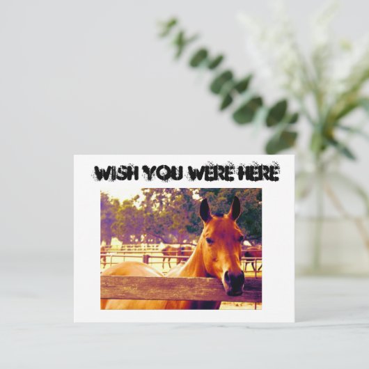 Ik wou dat je hier was briefkaart (Staand voorkant)