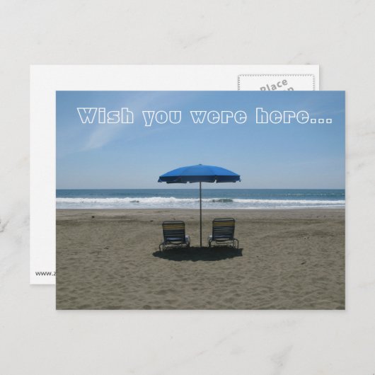 Ik wou dat je hier was... briefkaart (Voorkant / Achterkant)