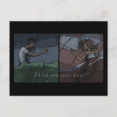 Ik wou dat je hier was briefkaart (Voorkant)