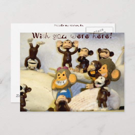 Ik wou dat je hier was! briefkaart (Voorkant / Achterkant)