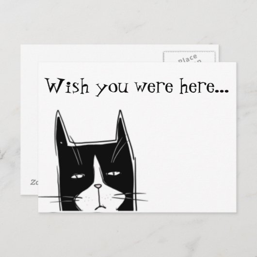 Ik wou dat je hier was briefkaart (Voorkant / Achterkant)