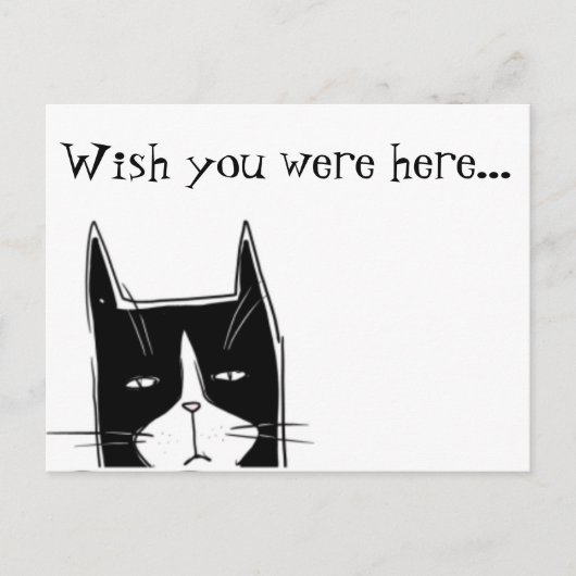 Ik wou dat je hier was briefkaart (Voorkant)