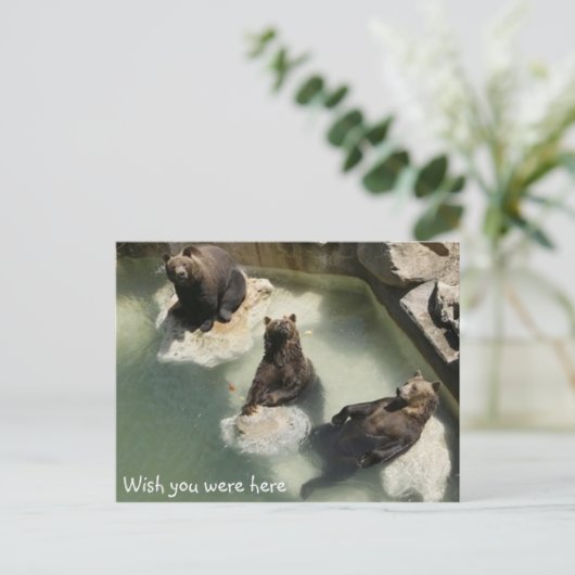 Ik wou dat je hier was briefkaart (Staand voorkant)