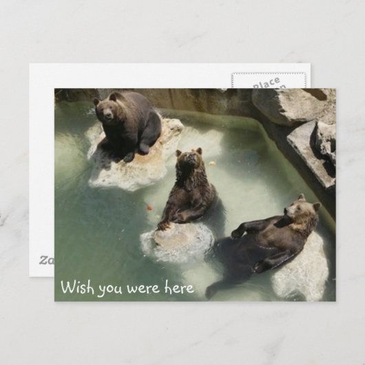 Ik wou dat je hier was briefkaart (Voorkant / Achterkant)