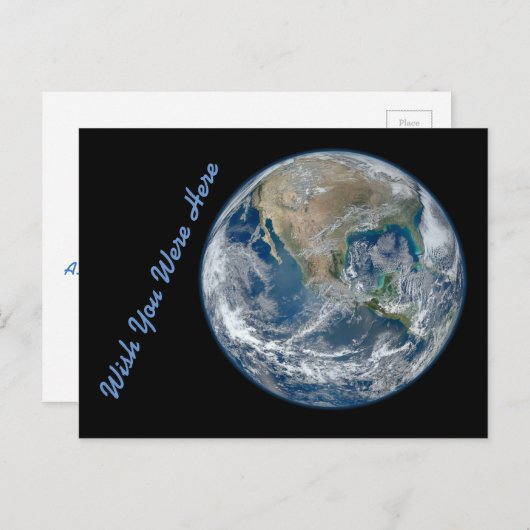 Ik wou dat je hier was briefkaart (Voorkant / Achterkant)