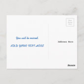 Ik wou dat je hier was briefkaart (Achterkant)