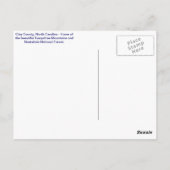 Ik wou dat je hier was! Clay County, North Carolin Briefkaart (Achterkant)