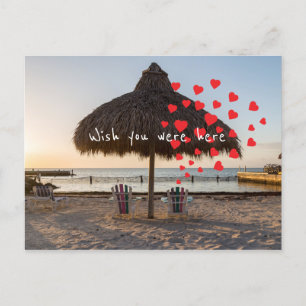 Ik wou dat je hier was feestdagenkaart