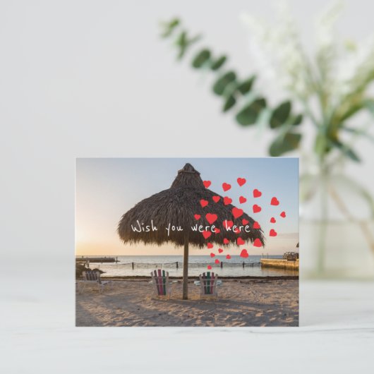 Ik wou dat je hier was feestdagenkaart (Staand voorkant)