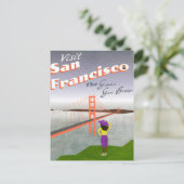 "Ik wou dat je hier was" Golden Gate Bridge Briefkaart (Staand voorkant)