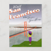 "Ik wou dat je hier was" Golden Gate Bridge Briefkaart (Voorkant)