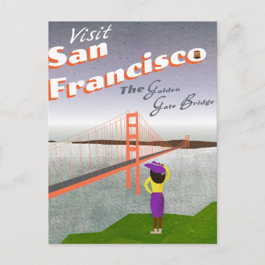 "Ik wou dat je hier was" Golden Gate Bridge Briefkaart (Voorkant)