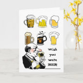 Ik wou dat je hier was... grappig je te missen kaart (Gele Bloem)