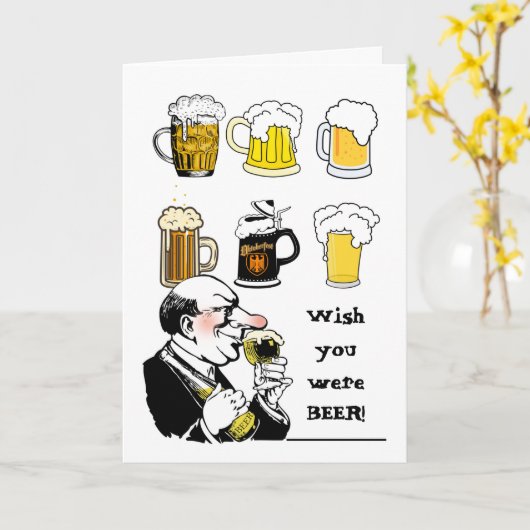 Ik wou dat je hier was... grappig je te missen kaart (Gele Bloem)