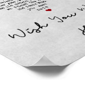 Ik wou dat je hier was met een grijze hartzong in poster (Hoek)