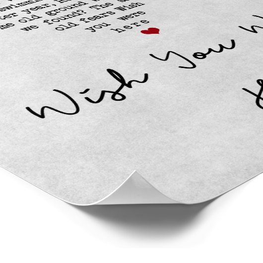 Ik wou dat je hier was met een grijze hartzong in  poster (Hoek)