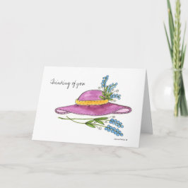 Ik wou dat je hier was met een roze Pet kaart