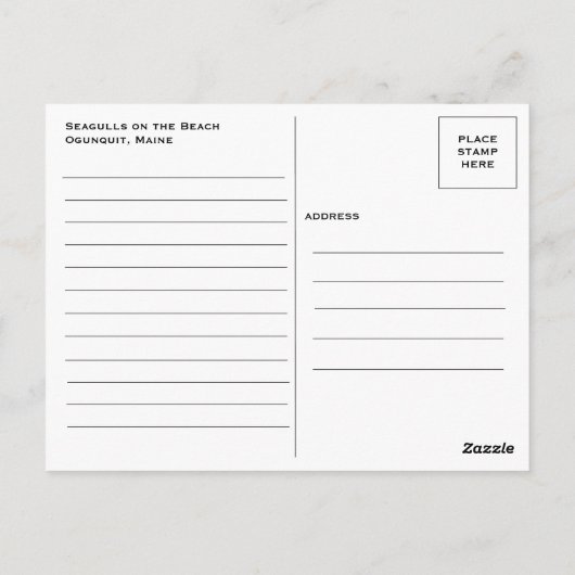 Ik wou dat je hier was! Ogunstoppen Beach, Maine Briefkaart (Achterkant)